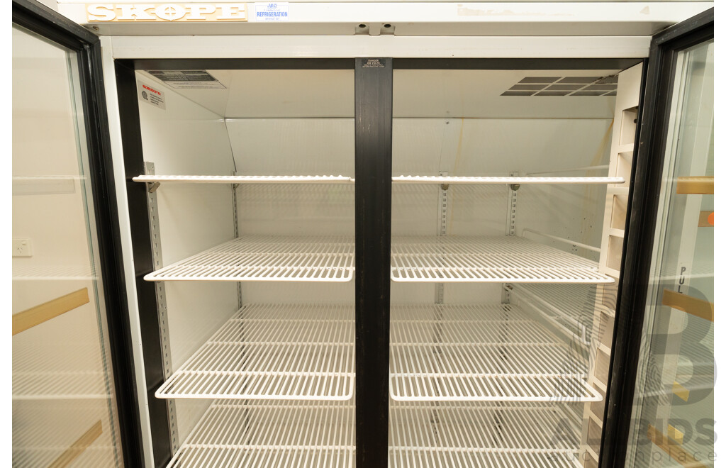 Skope 1500 Litre Three Door Upright Commercial Display Refrigerator
