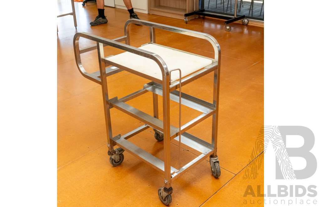 Stainless Steel Gastronomy Trolley with Polyethylene Chopping Board