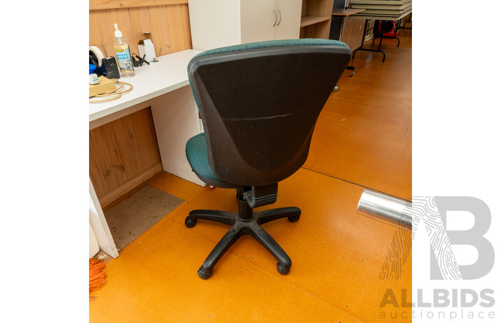 Laminate Desk, Wall Mount Shelf, Cabinet, Bookshelf, Audiovisual Trolley and Ergonomic Chair