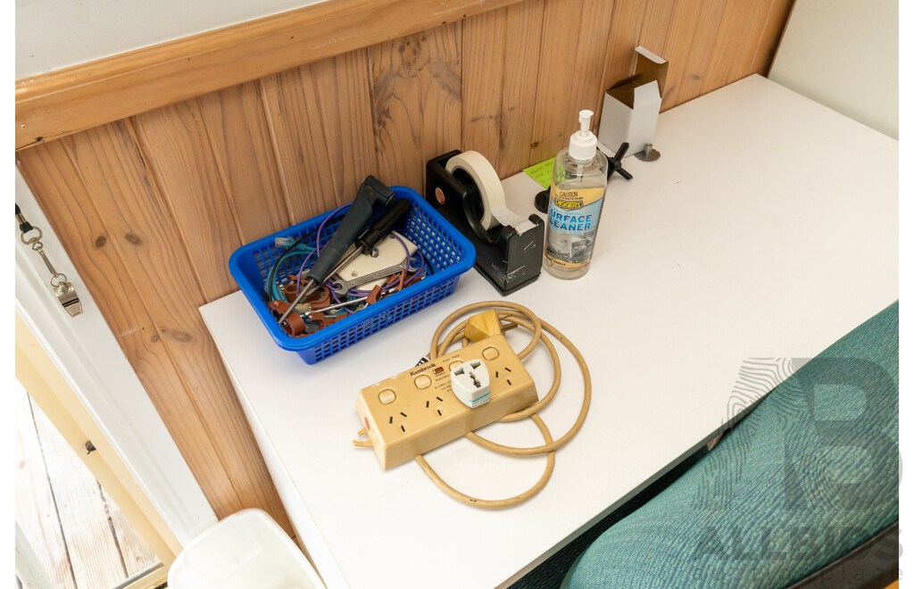 Laminate Desk, Wall Mount Shelf, Cabinet, Bookshelf, Audiovisual Trolley and Ergonomic Chair