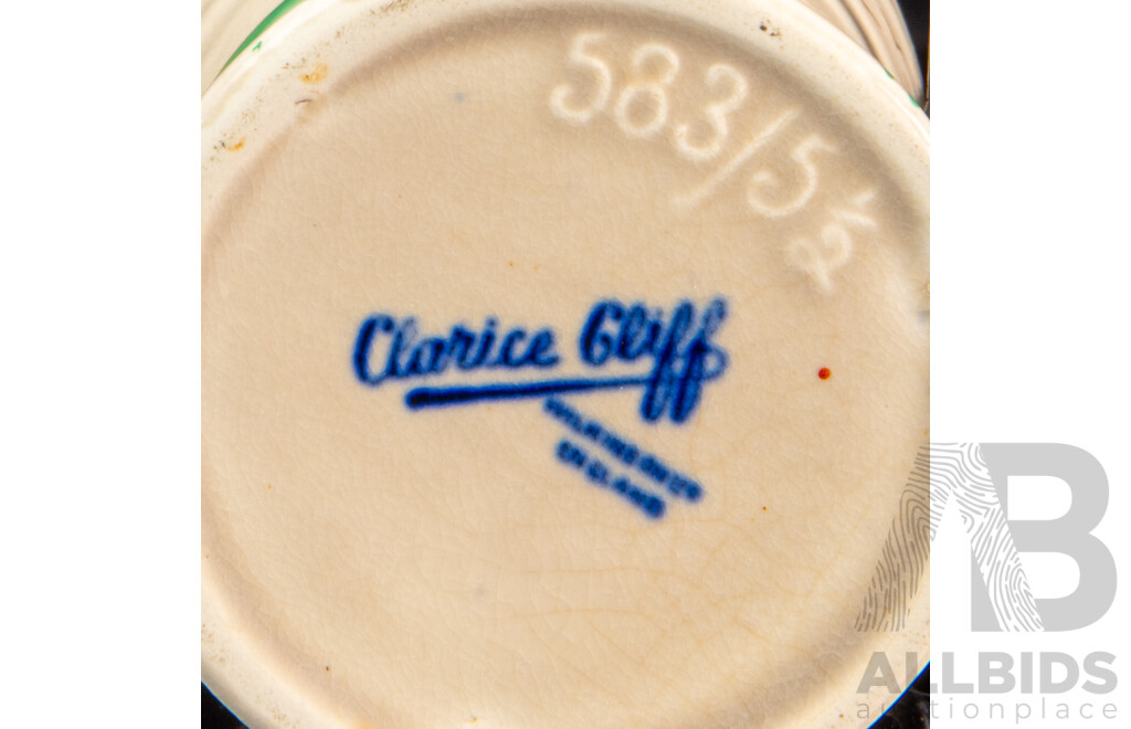 Clarice Cliff ‘Bizarre’ Hand Painted Bud Vase, Newport Pottery Company