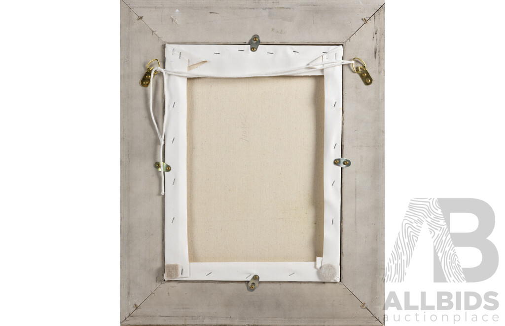 Joyce Roybal, (20th Century, 1955-), Concerto of Three, Oil on Canvas, 57 x 47 cm (frame)