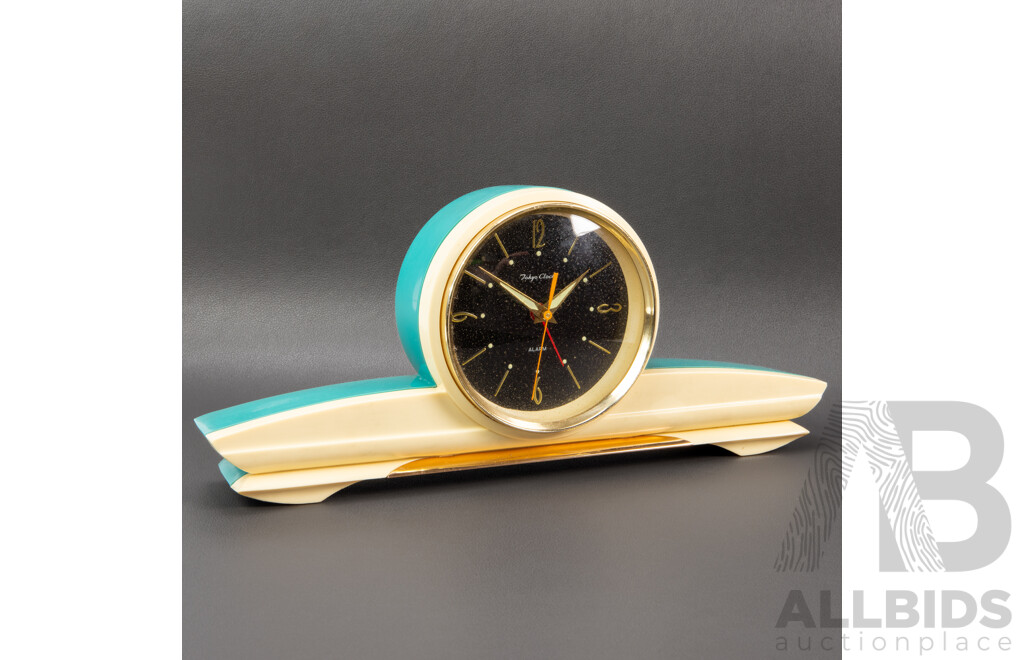 Vintage Plastic Tokyo Mantle Clock, Japan