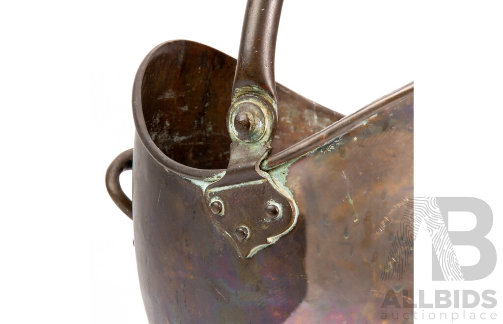 Vintage Copper Coal Scuttle