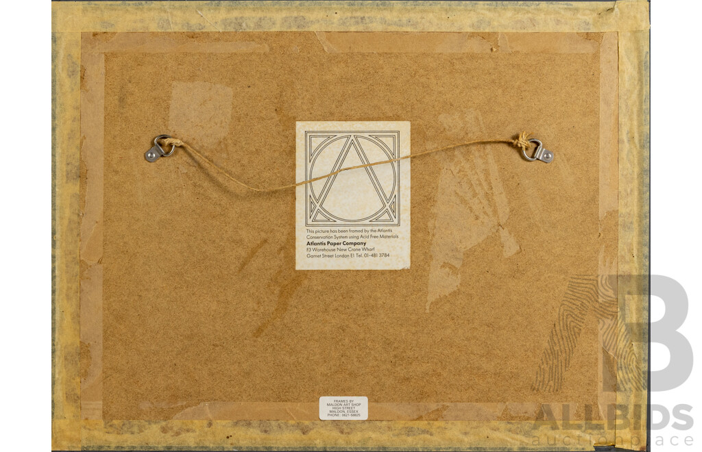 Phyllis Gorlick-King (20th Century, American-British, 1939-), The Indian Canute, Wonderful Original Vintage Colour Woodcut (1976), Editioned & Signed, 37 x 49 cm (frame)