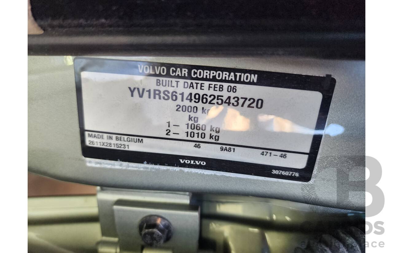 6/2006 Volvo S60 2.4 LE MY06 4d Sedan Green 2.4L