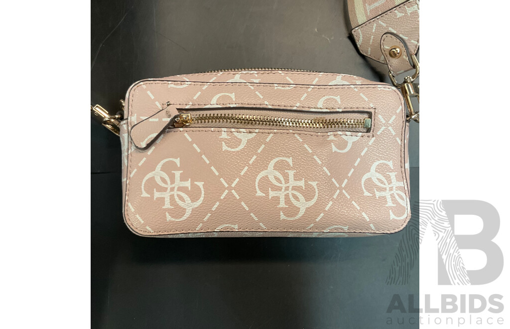 Guess Mini Pink Crossbody Bag & Mini Eliette Black Shoudler Bag - Lot of 2