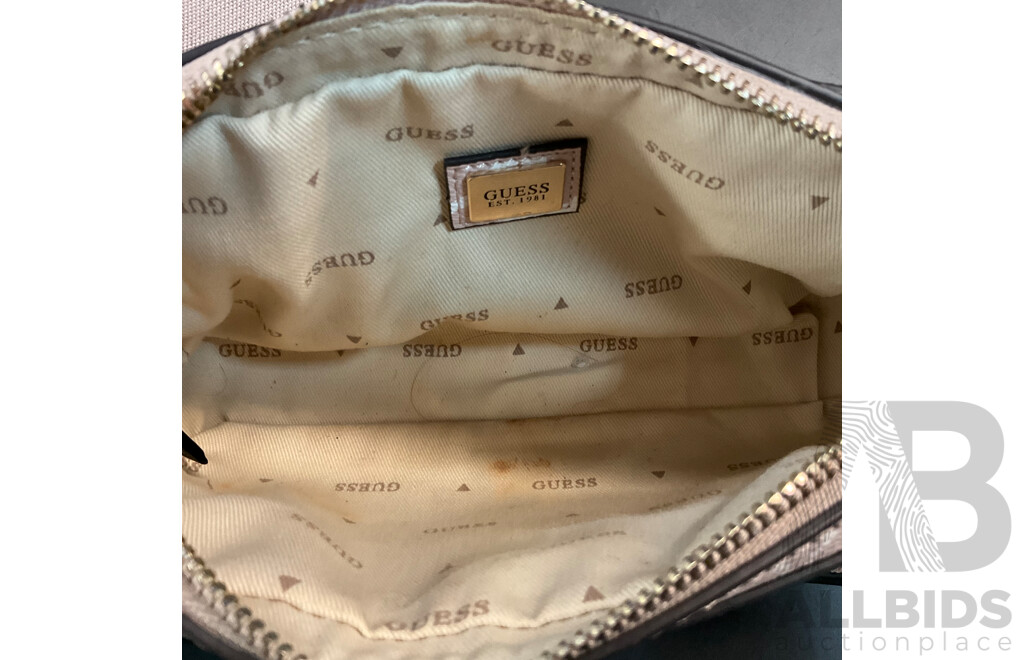 Guess Mini Pink Crossbody Bag & Mini Eliette Black Shoudler Bag - Lot of 2