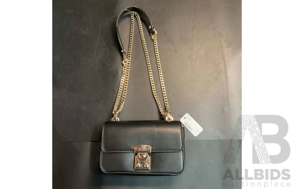 Guess Mini Pink Crossbody Bag & Mini Eliette Black Shoudler Bag - Lot of 2