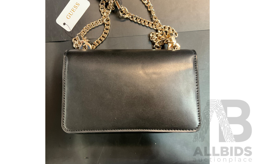 Guess Mini Pink Crossbody Bag & Mini Eliette Black Shoudler Bag - Lot of 2