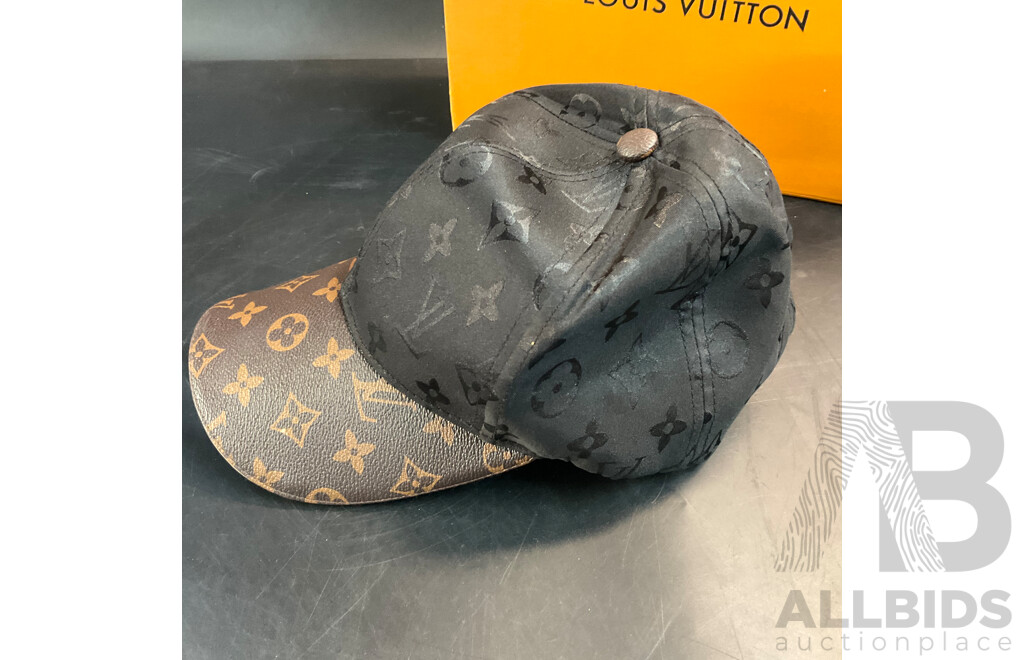 Black /Brown Monogram Cap Branded Louis Vuitton