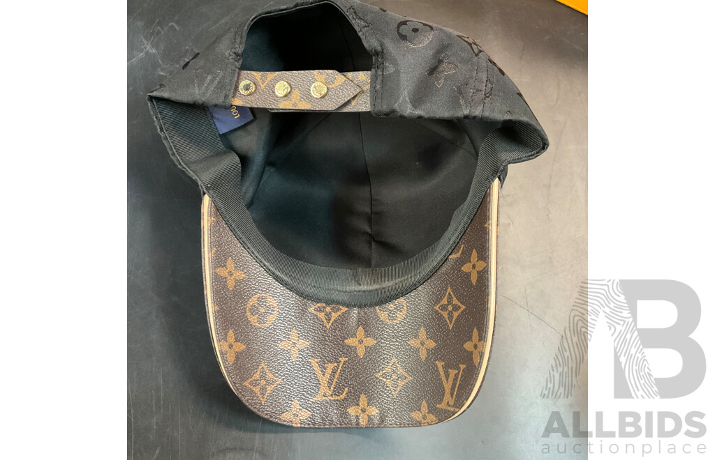 Black /Brown Monogram Cap Branded Louis Vuitton