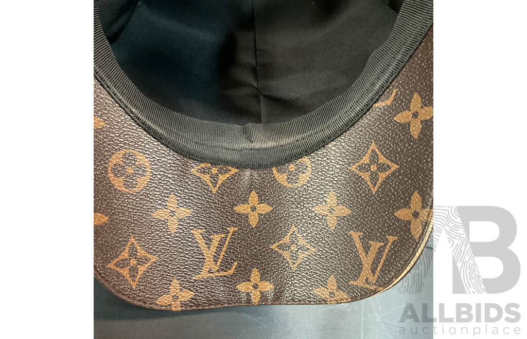 Black /Brown Monogram Cap Branded Louis Vuitton
