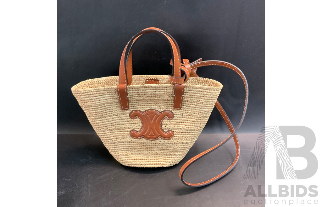 Nano Classic Raffia Bag Branded Celine