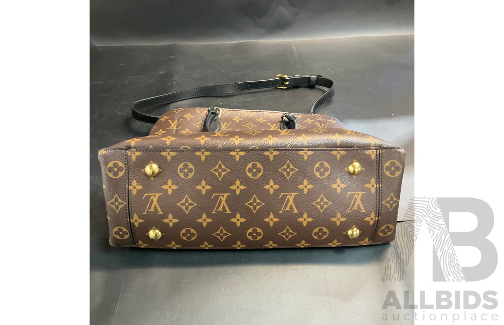 Flower Tote Monogram Leather Hand Bag Branded  Louis Vuitton