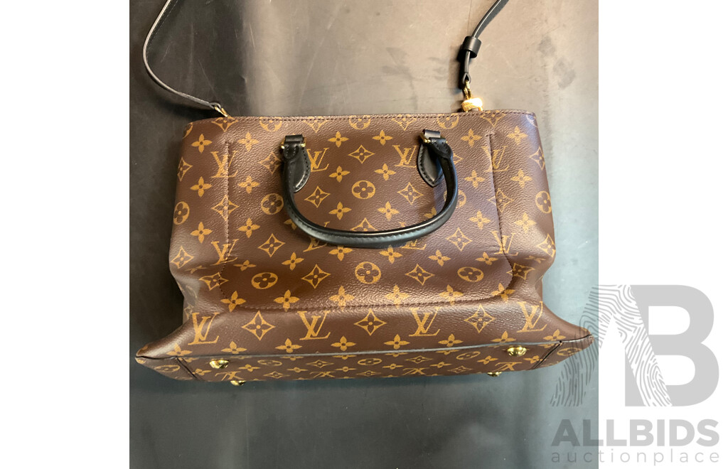 Flower Tote Monogram Leather Hand Bag Branded  Louis Vuitton