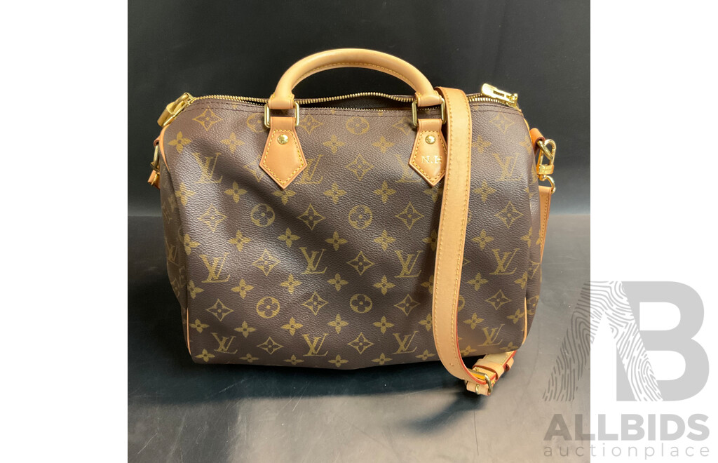 Monogram Leather Handbag Branded  Louis Vuitton