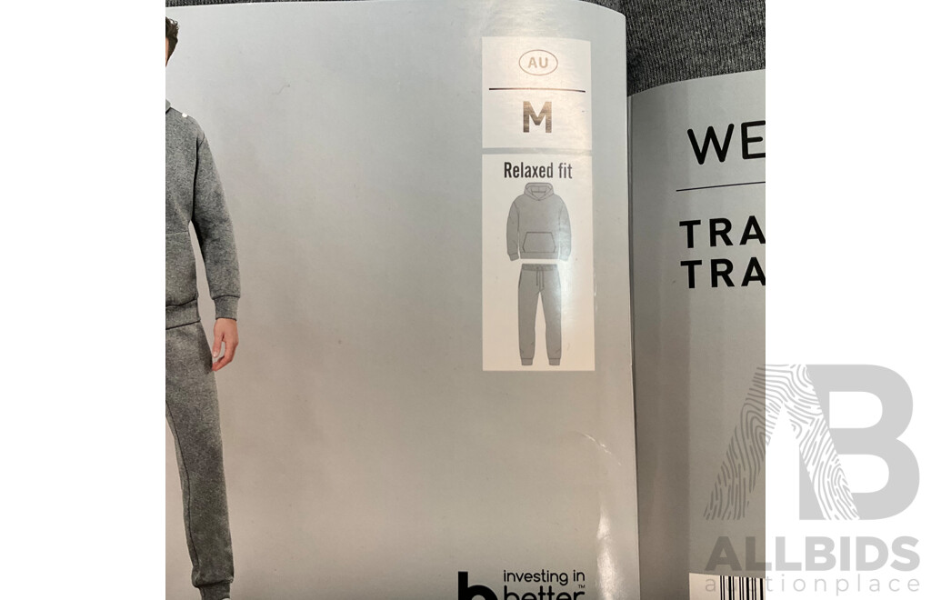 Westbay Travel Tracksuit Size M Set X2 & Anko 12 Plastic Hangers X4 & NXP Long Pants X2 and Household Items