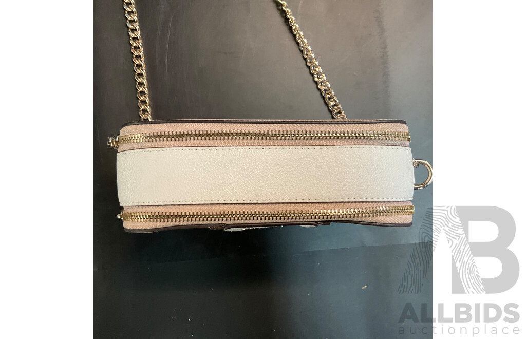 Guess Cathleen Logo Crossbody Bag - Pink & White