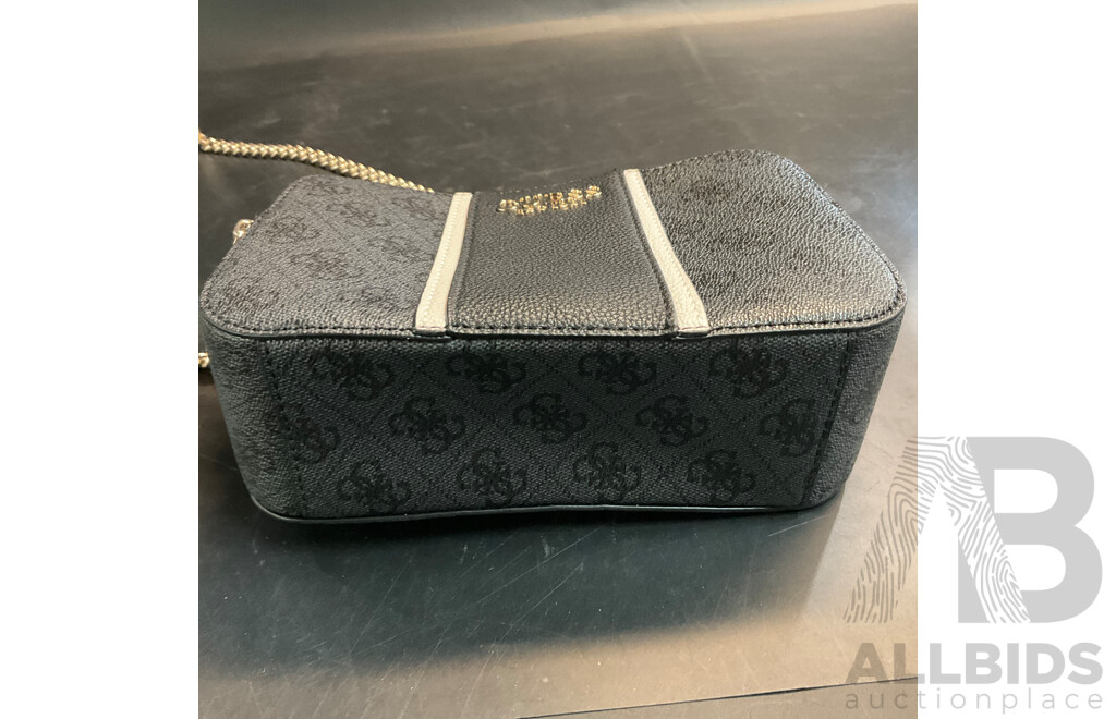 Guess Cathleen Logo Crossbody Bag - Black