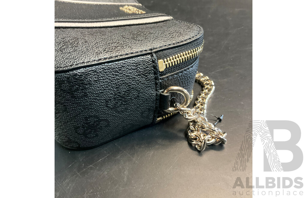 Guess Cathleen Logo Crossbody Bag - Black