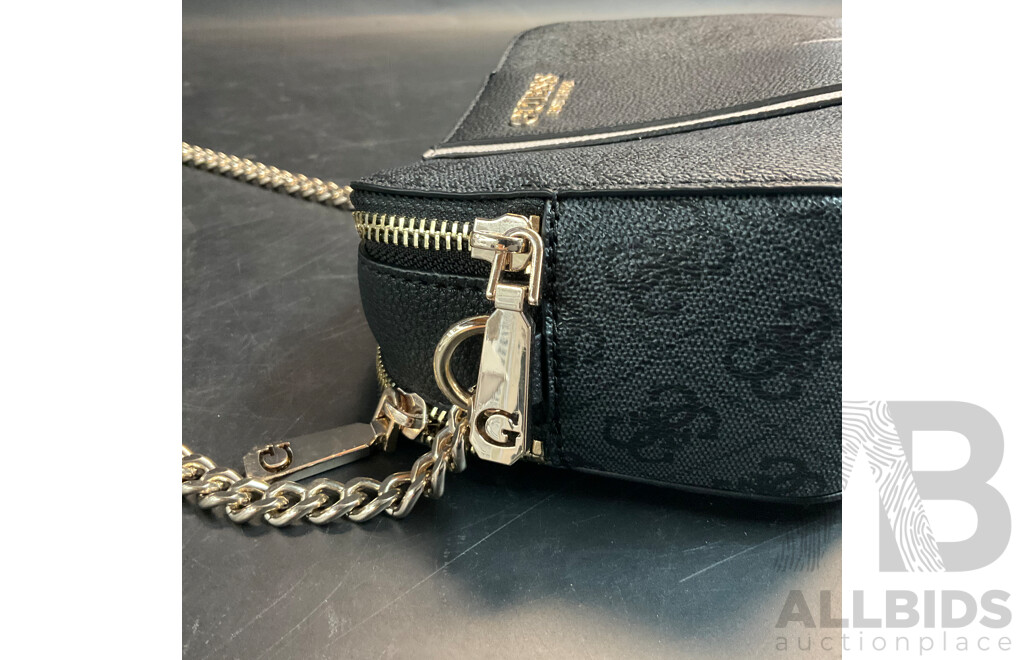 Guess Cathleen Logo Crossbody Bag - Black