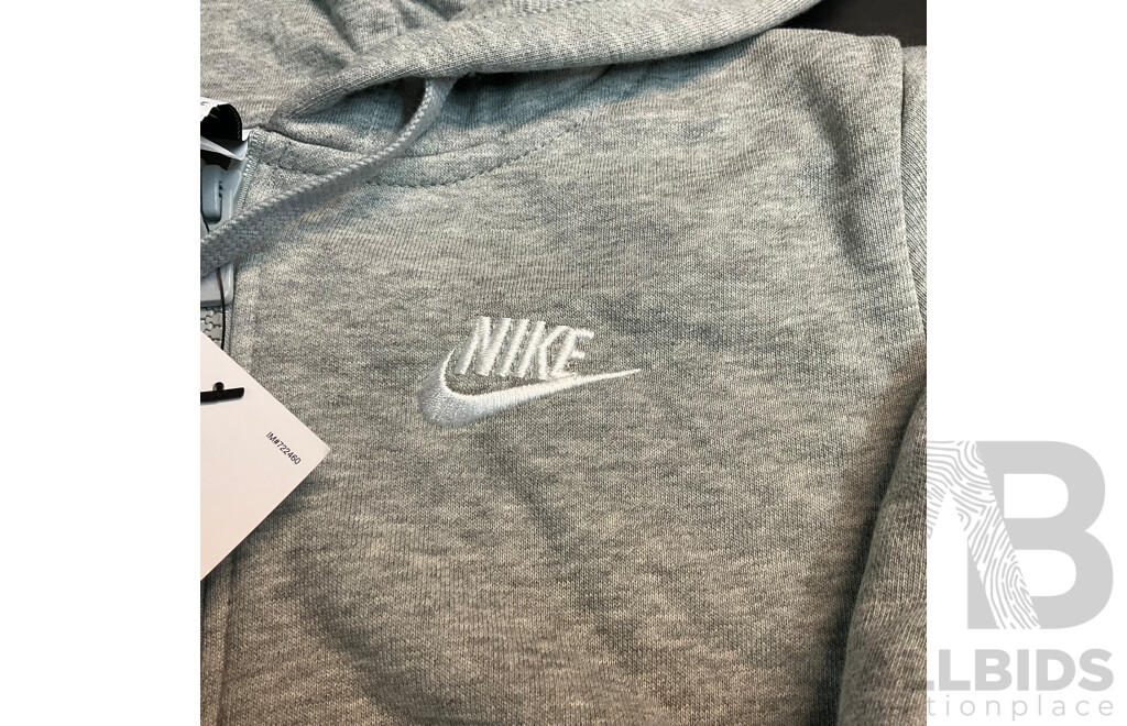 Nike Women's Sportswear Club Fleece Full Zip Hoodie & Pants - Grey - Size XS