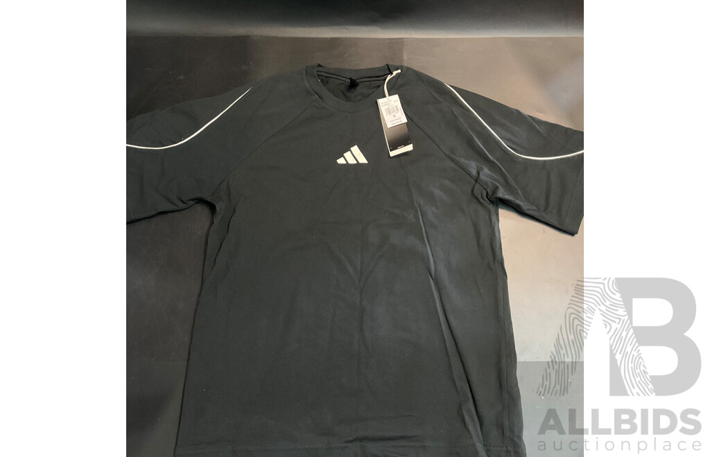 Adidas Stadium Black Tee Size S & Mens Z.N.E. Open Hem Track Pants Size M