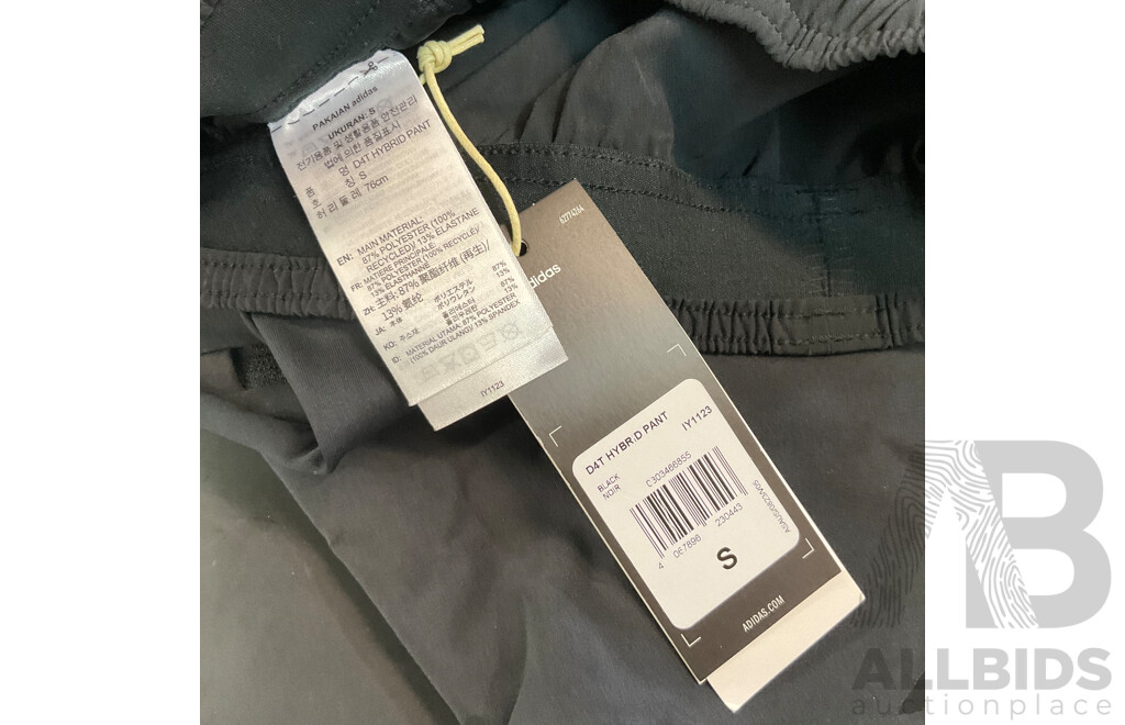 Adidas Black Clima Cool Black Pants & Navy Knit Pant - Size S