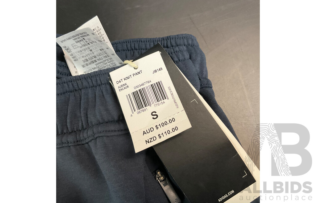 Adidas Black Clima Cool Black Pants & Navy Knit Pant - Size S