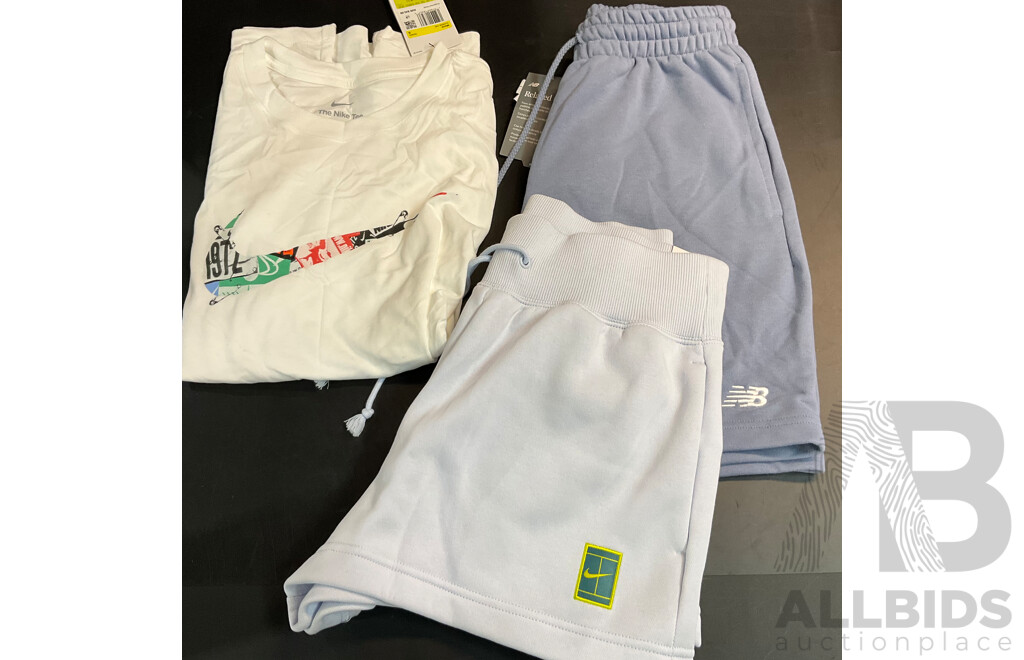 Nike, New Balance T-shirt & Shorts - Lot of 3