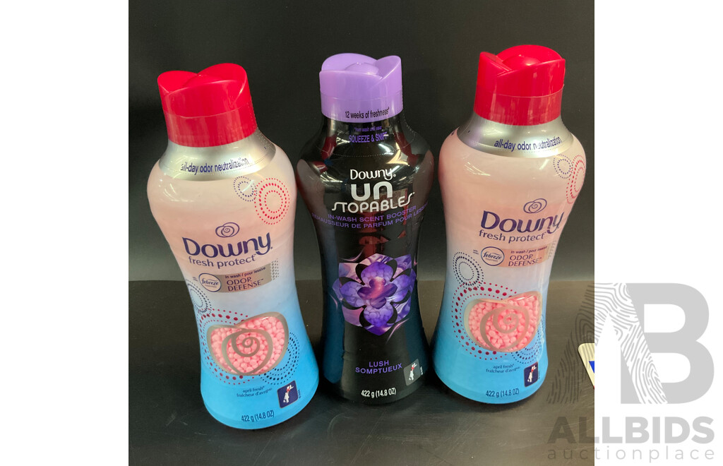 Downy in Wash Scent Booster & Nilodor Concentrated Deodoriser & Assorted Jelly Belly Air Freshner