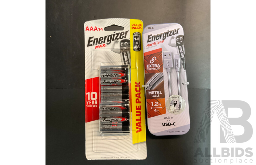 Energizer Battery Value Pack X9 with Metal Cable X1