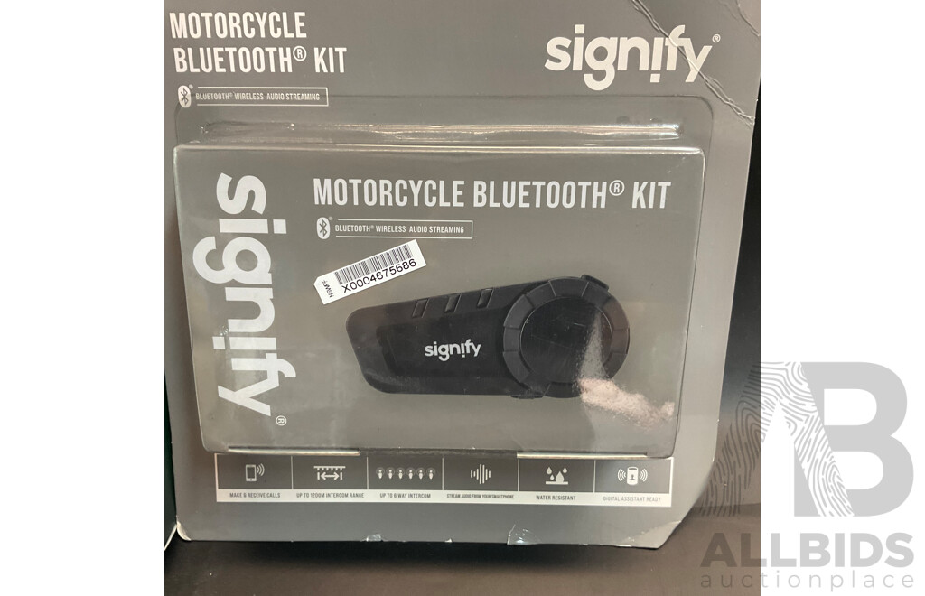 Signify Motorcycle Bluetooth Kit & Bauhn 1700mAh Power Bank