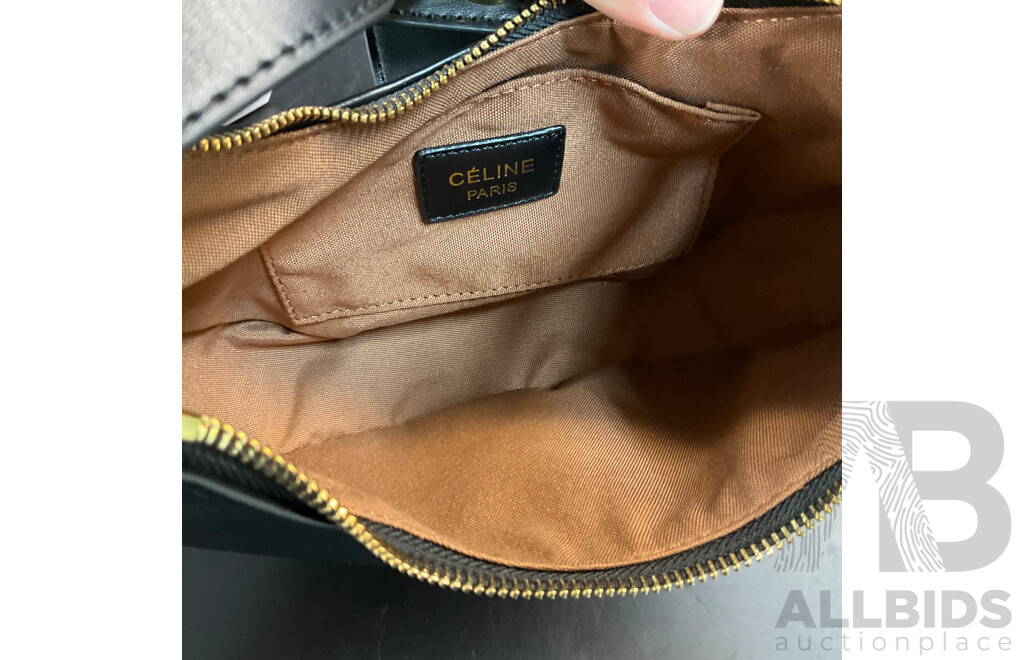 Women's White Monogram Pattern Crossbody Bag & Black Hand Bag