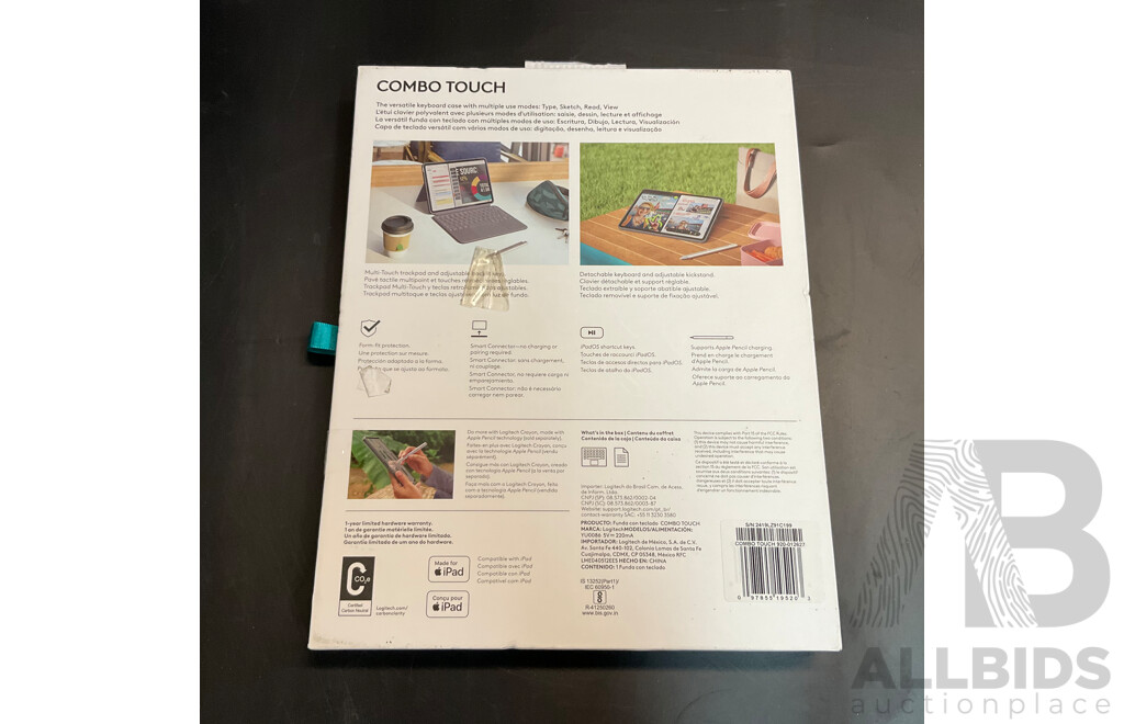 Logitech Combo Touch Detachable Keyboard Case for IPad Air 11-inch /iPad Air 5