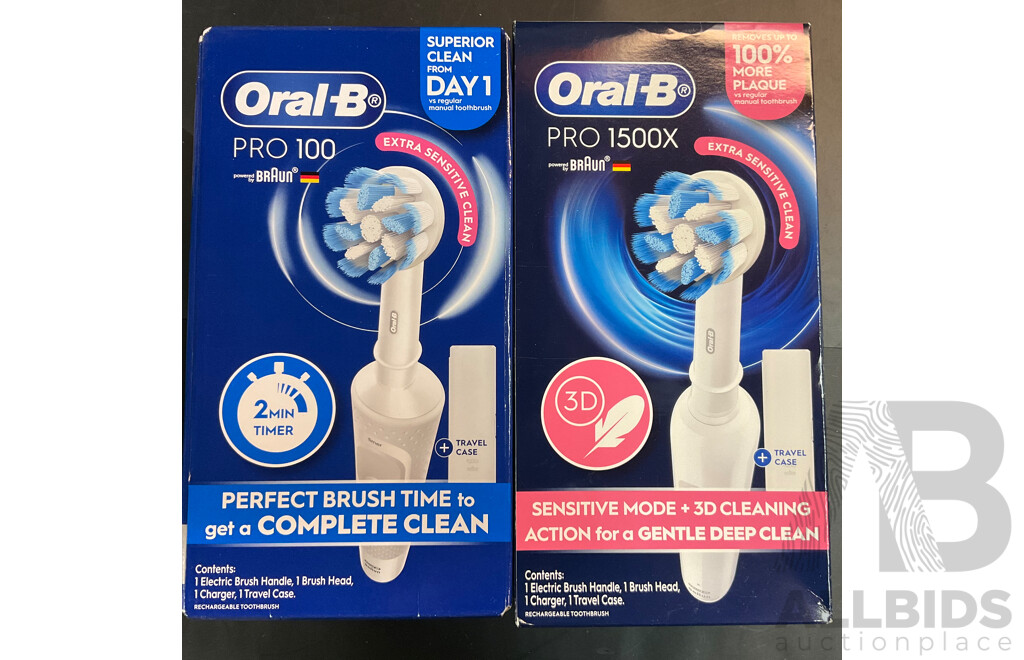Oral-B Pro 100 & Pro 1500X Electric Brush