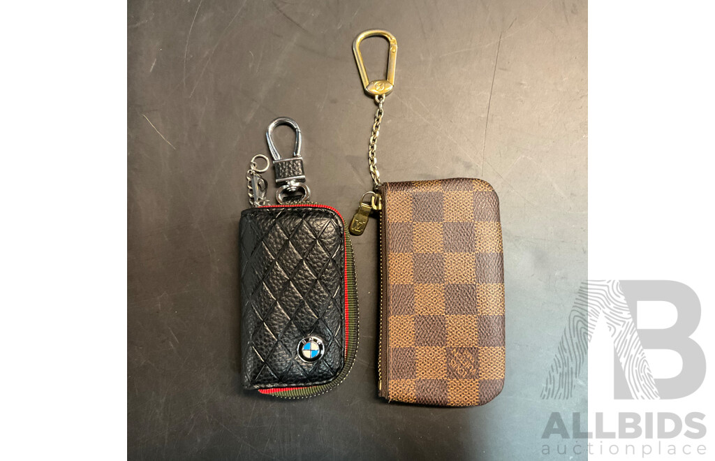 Leather Damier Key Pouch Branded Louis Vuitton & Leather Remote Key Pouch Branded BMW