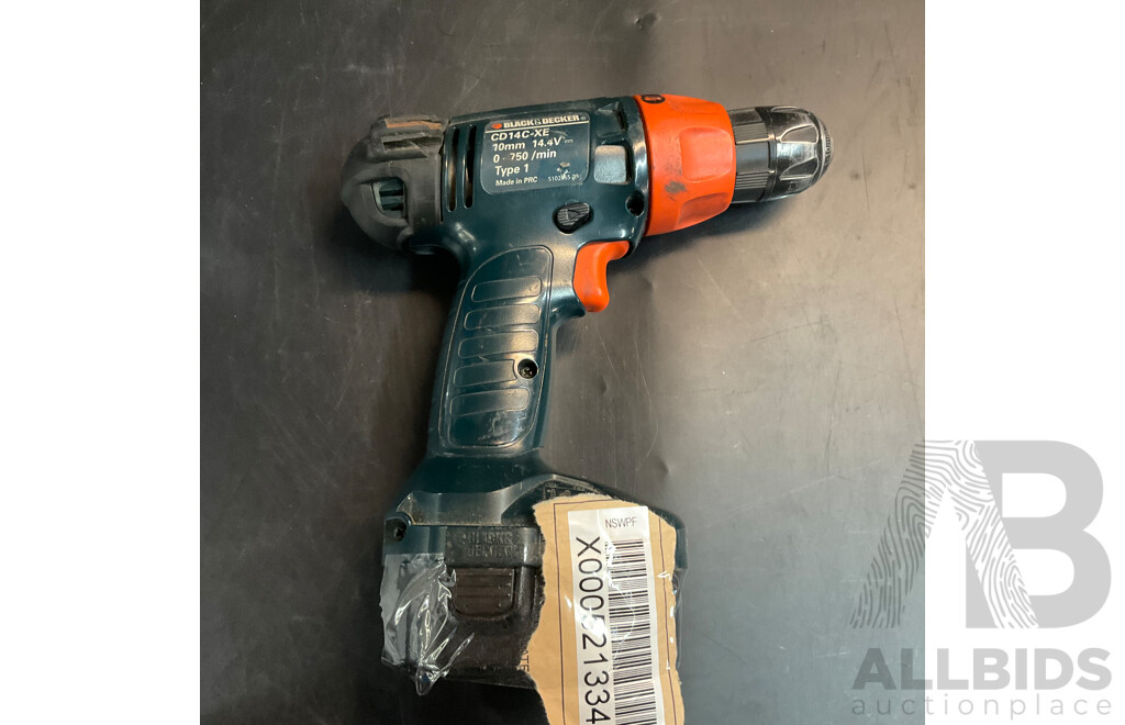Black & Decker CD14C-XE Cordless Drill & Ozito Cordless Hammer Drill with Charger and Batteries