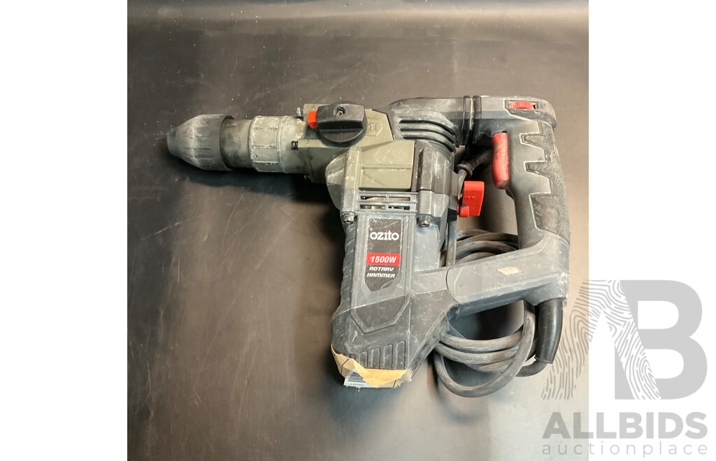 Ozito RHD-1550 Corded Rotary Hammer & Ferrex Cordless Rotary Tool