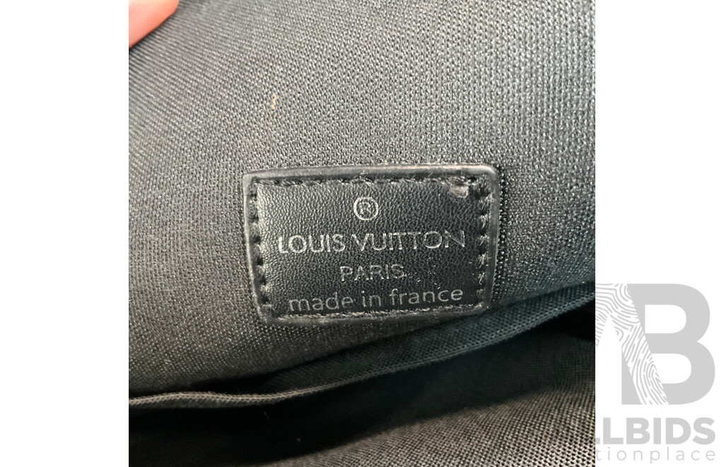 Leather Damier Slingbag Black Branded Louis Vuitton