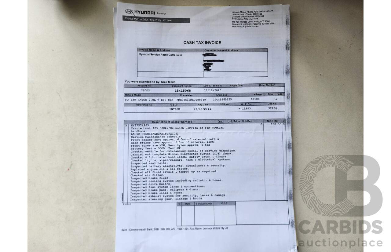 4/2014 Hyundai i30 Trophy GD MY14 5d Hatchback White 1.8L