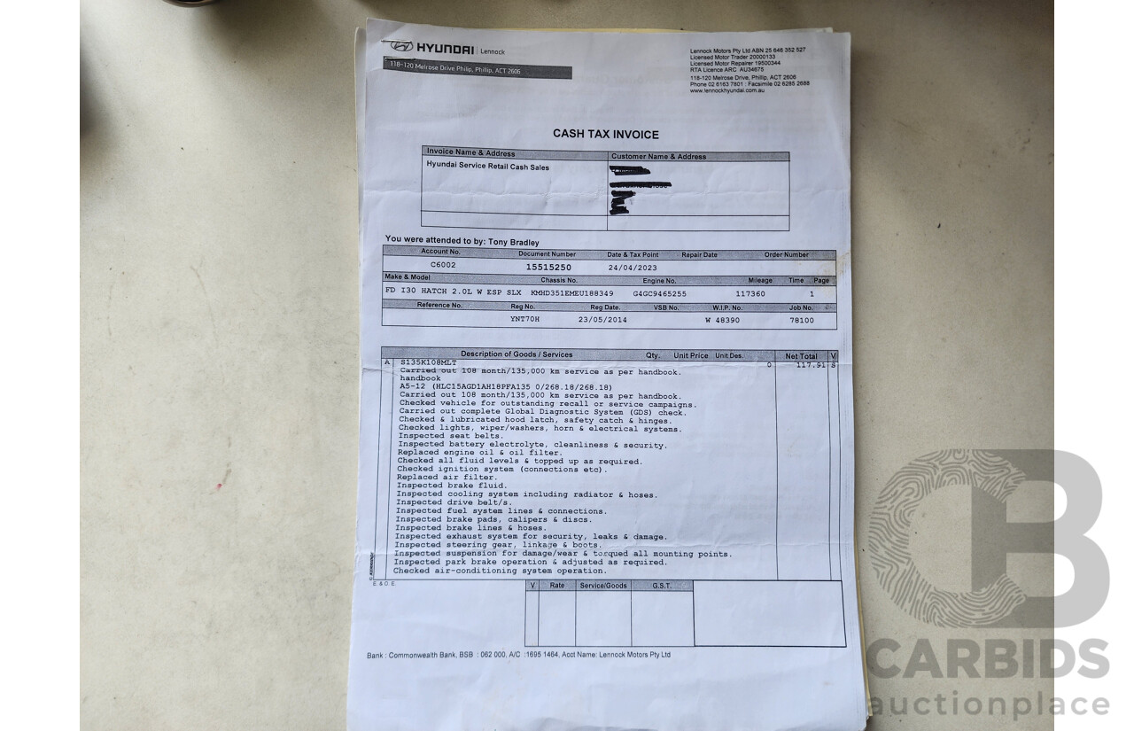 4/2014 Hyundai i30 Trophy GD MY14 5d Hatchback White 1.8L