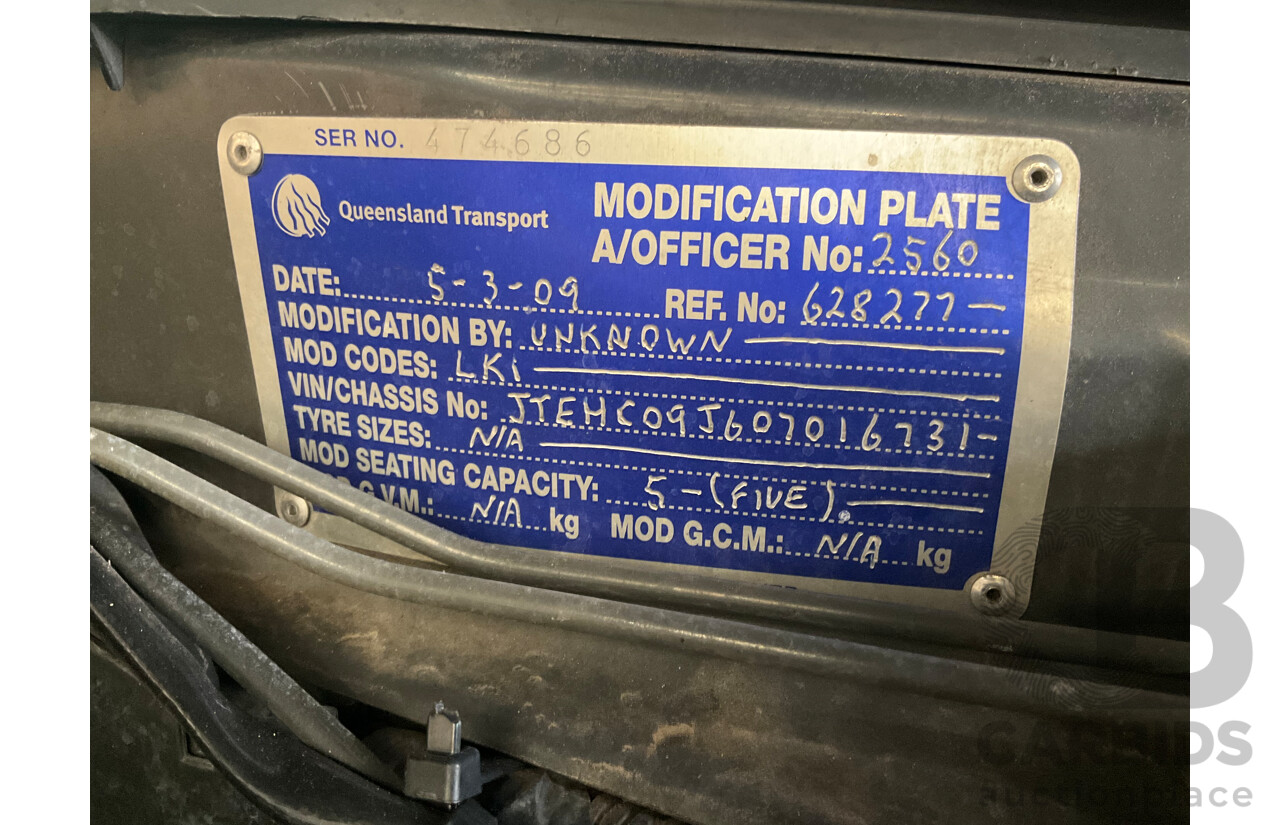 7/2005 Toyota Landcruiser GXL (4x4) HDJ100R Upgrade 4d Wagon Graphite Grey Metallic Turbo Diesel 4.2L