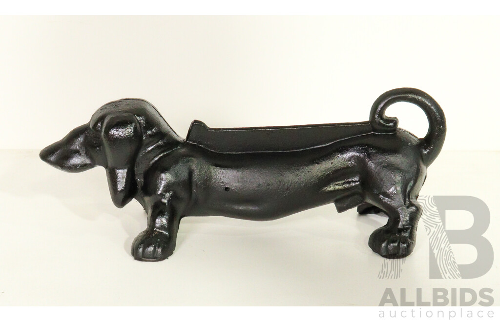 Cast Iron Dachshund Boot Scraper