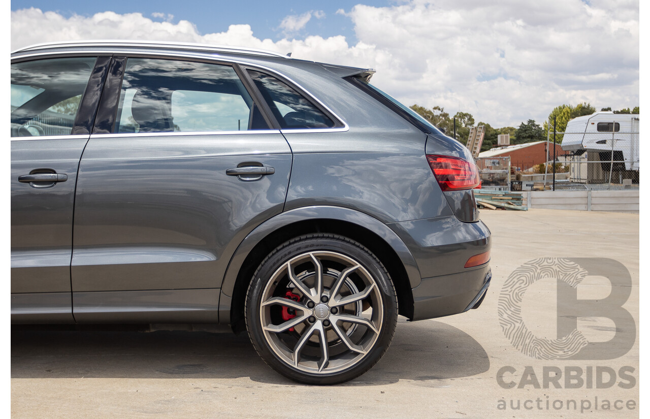 2/2015 Audi RS Q3 2.5 TFSI Quattro (AWD) 8U MY14 4D Wagon Daytona Grey Pearl Turbo 2.5L