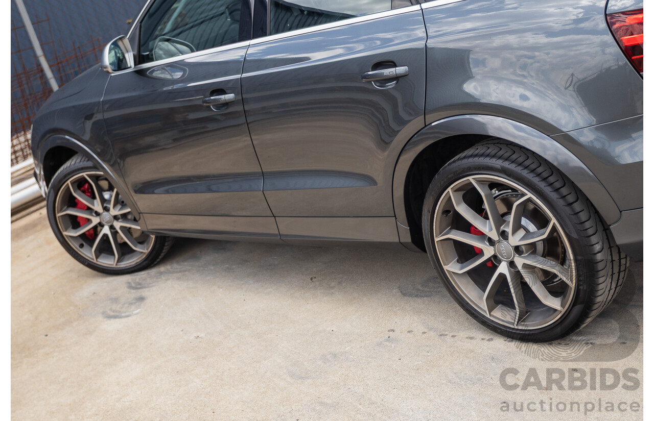 2/2015 Audi RS Q3 2.5 TFSI Quattro (AWD) 8U MY14 4D Wagon Daytona Grey Pearl Turbo 2.5L