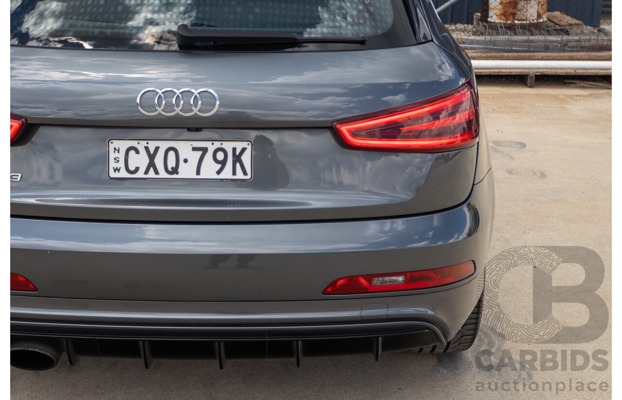 2/2015 Audi RS Q3 2.5 TFSI Quattro (AWD) 8U MY14 4D Wagon Daytona Grey Pearl Turbo 2.5L