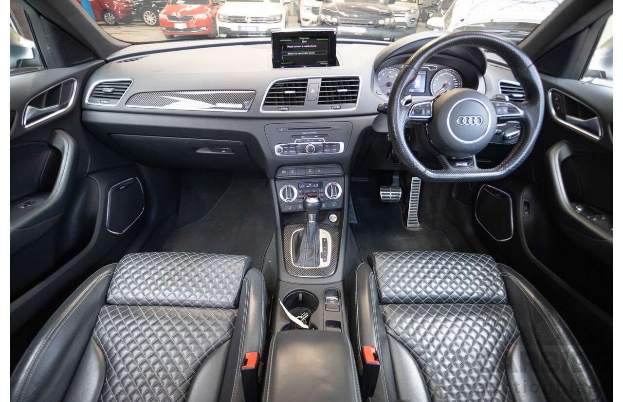 2/2015 Audi RS Q3 2.5 TFSI Quattro (AWD) 8U MY14 4D Wagon Daytona Grey Pearl Turbo 2.5L