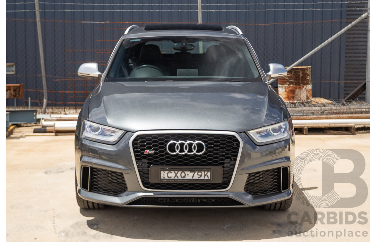2/2015 Audi RS Q3 2.5 TFSI Quattro (AWD) 8U MY14 4D Wagon Daytona Grey Pearl Turbo 2.5L